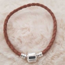 Europese Clip Armband Gewoon 01 VAN 15 TOT 23 CM Bruin