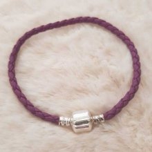 Europese Gevlochten Clip Armband Gewoon 01 VAN 15 TOT 23 CM Paars
