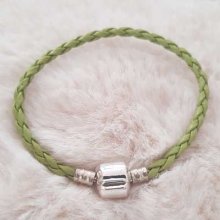 Europese Gevlochten Clip Armband Gewoon 02 VAN 15 TOT 23 CM Groen
