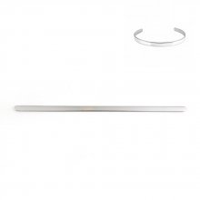 5 mm Roestvrij staal Manchet Armband N°06 te vouwen