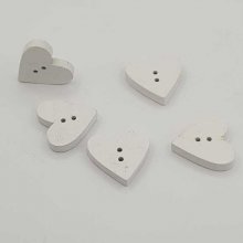 Houten knoop, wit hart N°01-05