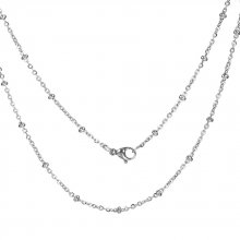 Halsband N°06-02 in roestvrij staal, 50 cm lang