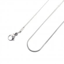 Ketting N°09 in roestvrij staal slangenketting 51 cm
