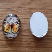 Cabochon Ovaal 13 x 18 mm Vlinder N°01