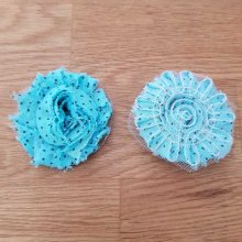 Gerafelde stoffen bloem Fancy nr. 75-2