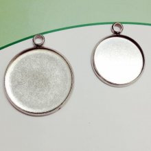 Ronde cabochonhouder 16 mm Roestvrij staal N°05 Gesloten ring