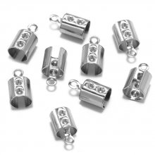 1 roestvrij stalen plet-, knijp-, buig- en lijmpunt 2mm x 8mm