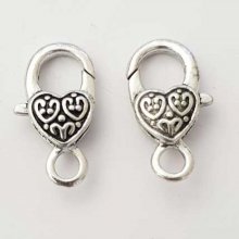 Hart sluiting N°01 Zilver