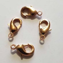 1 Karabijnhaaksluiting 15 x 08 mm Goud Rosé