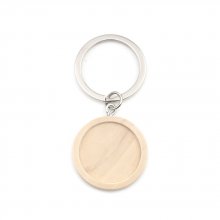 Sleutelhanger 25 mm Hout N°01
