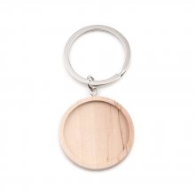 Sleutelhanger 30 mm Hout N°01