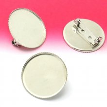 Penhouder 25 mm Roestvrij staal zilver verouderd N°01