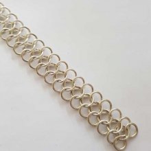 20 cm kettingvorm 8 geschakeld kleur Zilver