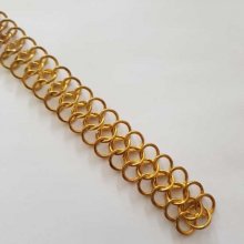 20 cm kettingvorm 8 geschakeld kleur goud