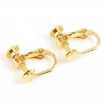 Oorbelhouder Verstelbare clip 18k goud N°06 x 1 paar goud