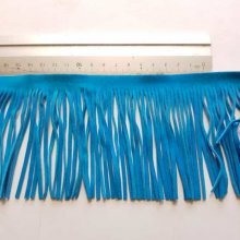 10 cm Breed Suède Franje Turquoise