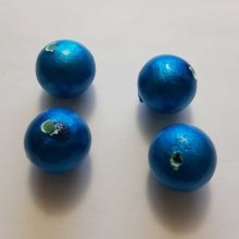 Ronde kraal Paper Mache GT 24mm Blauw Turkoois