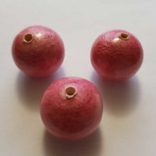 Ronde kraal Papier Maché GT 30mm Roze