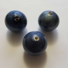 Ronde kraal Papier Maché GT 30mm Donkerblauw