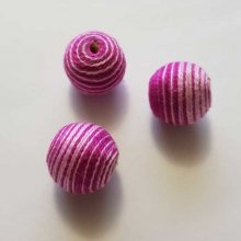 Kraal geweven draad 19 mm Violet