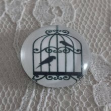 rond glas cabochon 10mm vogels 002 