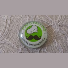glazen cabochon rond 25mm snor 038 