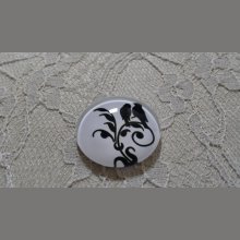 glazen cabochon rond 20mm vogels 022 