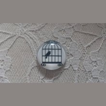cabochon rond glas 25mm vogels 015 
