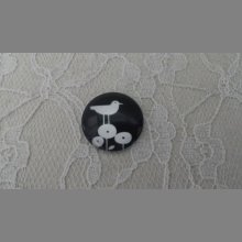 cabochon rond glas 25mm vogels 012 