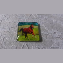 vierkante glazen cabochon 30mm 027 