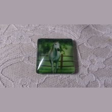 vierkante glazen cabochon 30mm 026 
