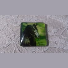 vierkante glazen cabochon 30mm 023 