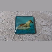glazen vierkante cabochon 30mm 022 