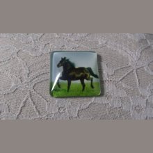 vierkante glazen cabochon 30mm 018 
