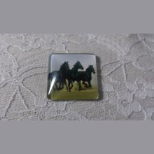 vierkante glazen cabochon 30mm 017 