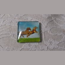 vierkante glazen cabochon 30mm 014 