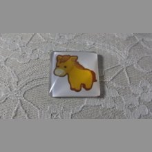 vierkante glazen cabochon 30mm 012 