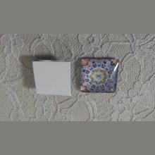 vierkante glazen cabochon 25mm 042 