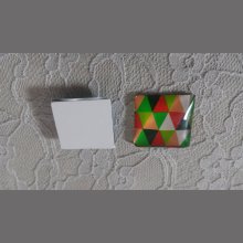 vierkante glazen cabochon 25mm 018 