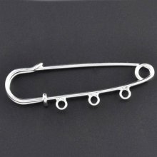 Brochehouder Zilver 3 ringen 70x20mm N°003-par1 