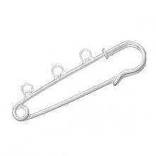 Brochehouder Zilver 3 ringen 50x15 mm N°002-par1 