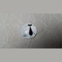 glazen cabochon rond 20mm cat 004 
