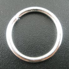 100 dikke open verbindingsringen 16 mm zilver