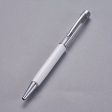 Bead decoreren pen lege buis aan te passen zilver wit x 1 stuk