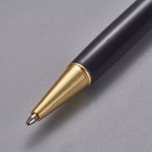 Kraal decoreren pen lege buis naar maat zwart goud x 1 stuk