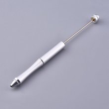 Metalen kralen versierstift zilver N°02