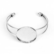 1 Cabochon steunarmband + 1 glazen cabochon 30 mm N°01