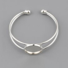1 Cabochon steunarmband + 1 glazen cabochon 20 mm N°01