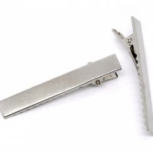Set van 20 krokodillenklemmen - Zilver 56 mm x 8 mm