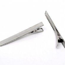 Set van 20 krokodillenklemmen - Zilver 75 mm x 9 mm